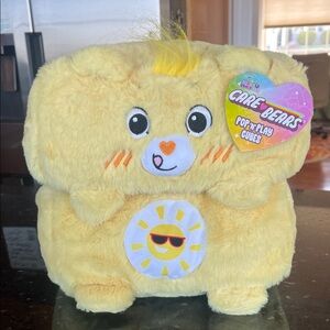 Happy Nappers Care Bears Pop n' Play Cubes Plush & -Pillow - Sunny Yellow